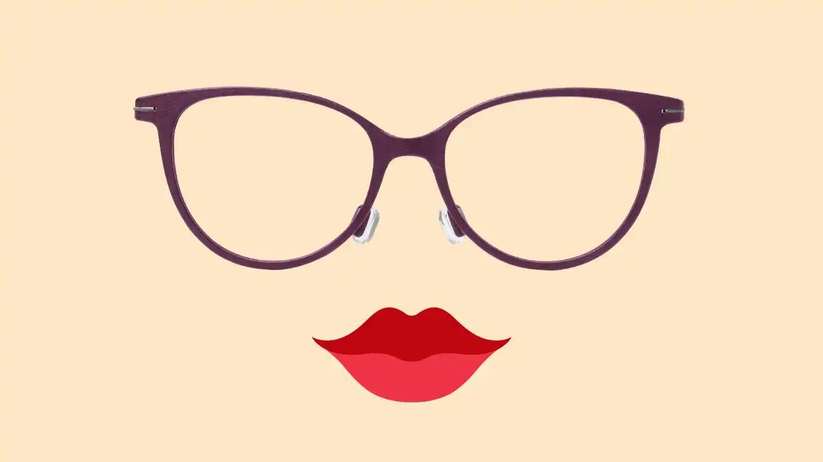 frame kacamata original cat eye viuum berwarna burgundy