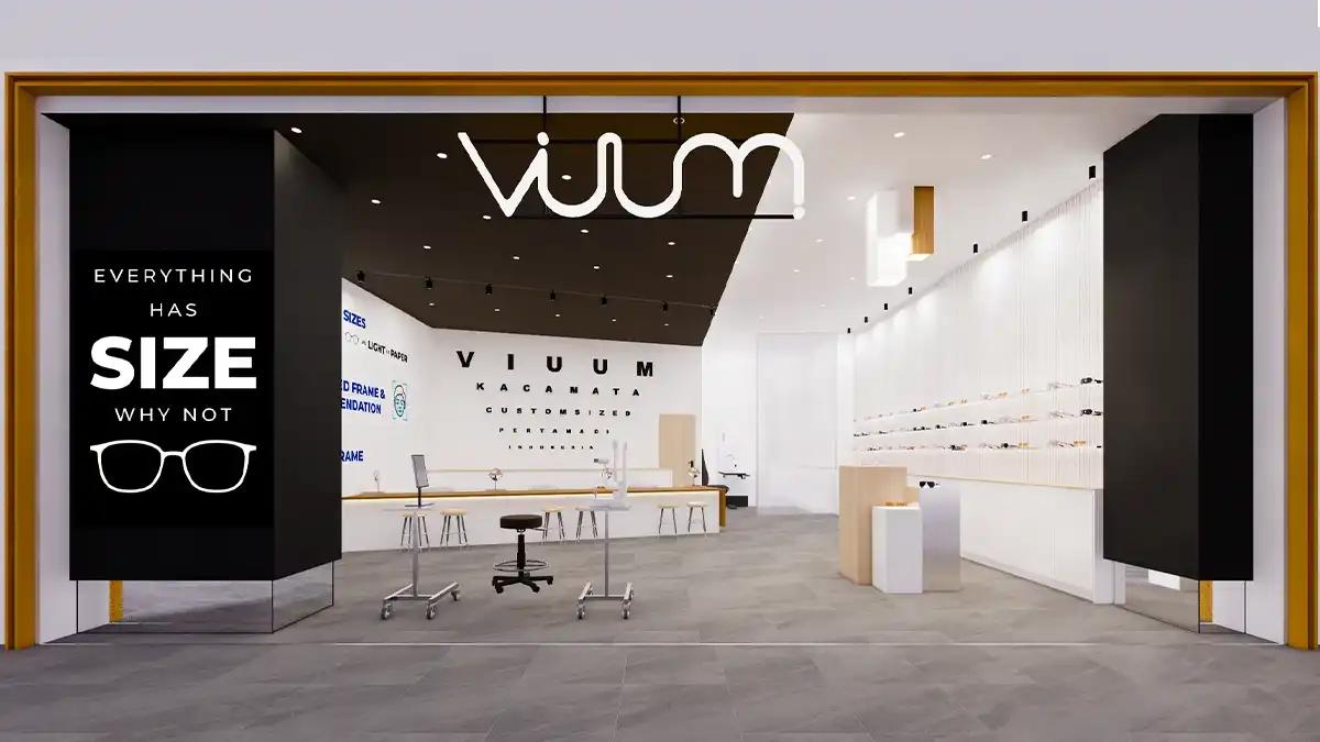 tampak depan toko VIUUM Eyewear Living World Grand Wisata
