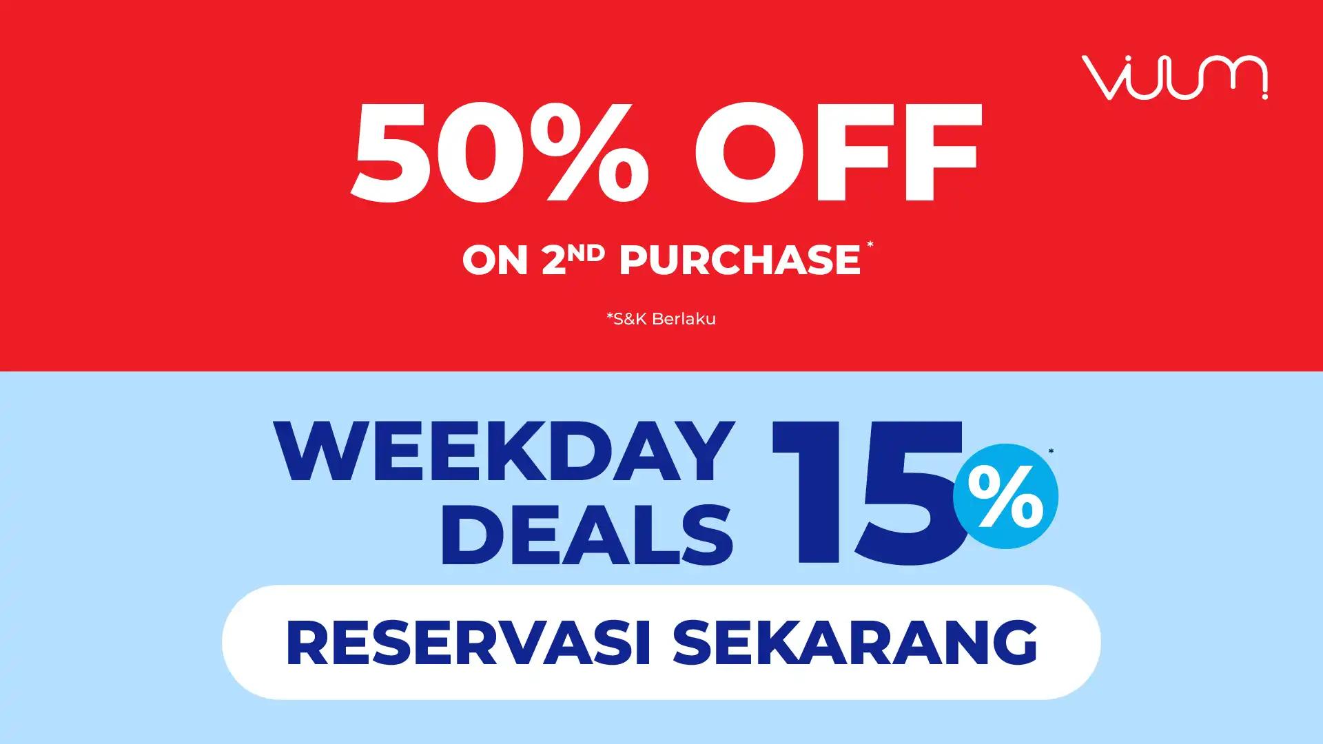 Promo detail VIUUM Eyewear diskon 50% on frame dan Weekday deals 15%